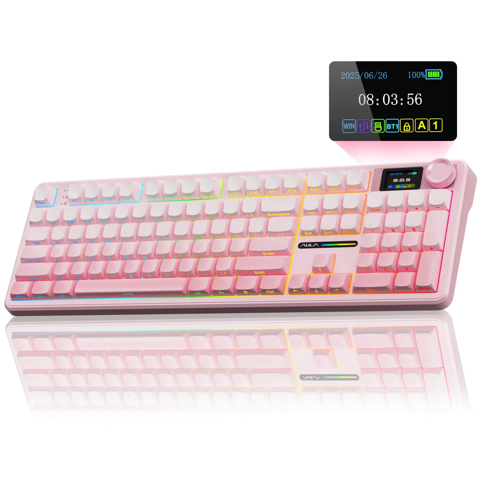 AULA F108 pro Wireless Bluetooth Keyboard Macro Gaming keyboard...