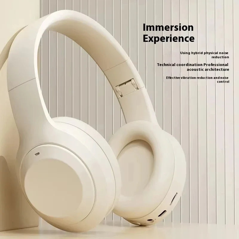 Original wireless Bluetooth music and gaming headset, HiFi stereo headphones, noise-canceling gaming headband, foldable.