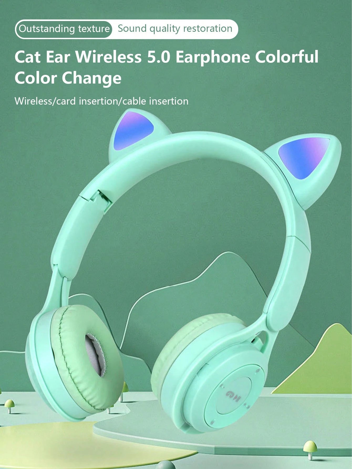 Cat Ears Headband Bluetooth Headphones New Wireless Bluetooth Headphones