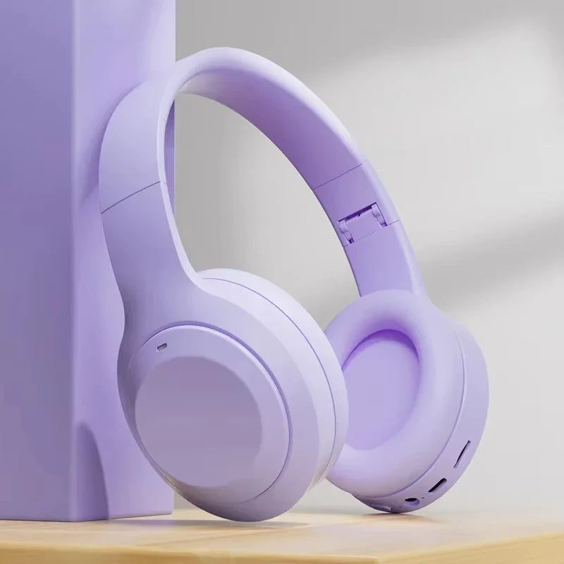 Original wireless Bluetooth music and gaming headset, HiFi stereo headphones, noise-canceling gaming headband, foldable.